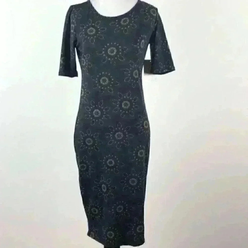 Lularoe Julia dress sz XS 00-0 pencil 3/4 sleeve